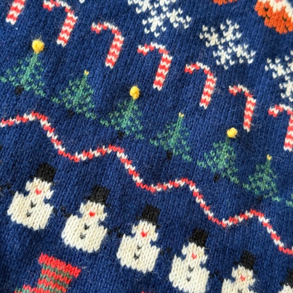 Mini Boden All Over Christmas Fairisle Navy Blue Sweater - Picture 3 of 7